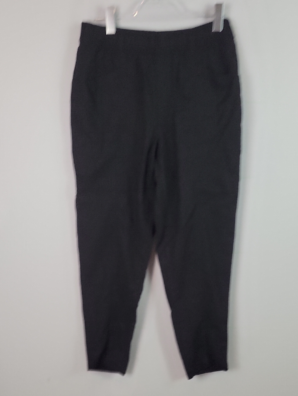 Old Navy High Waisted Cropped Linen Blend Tapered Pants black